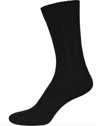 Warme dikke bamboe sokken 2 paar - zwart